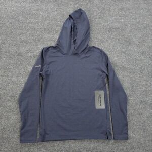 Nathan Hoodie Mens XS Blue 365 Peacoat Lightweight Running Athletic Pullover NEW